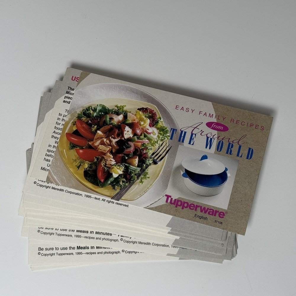 Tupperware Easy Family Recipe Cards Around the World  for Family Micro Steamer‎